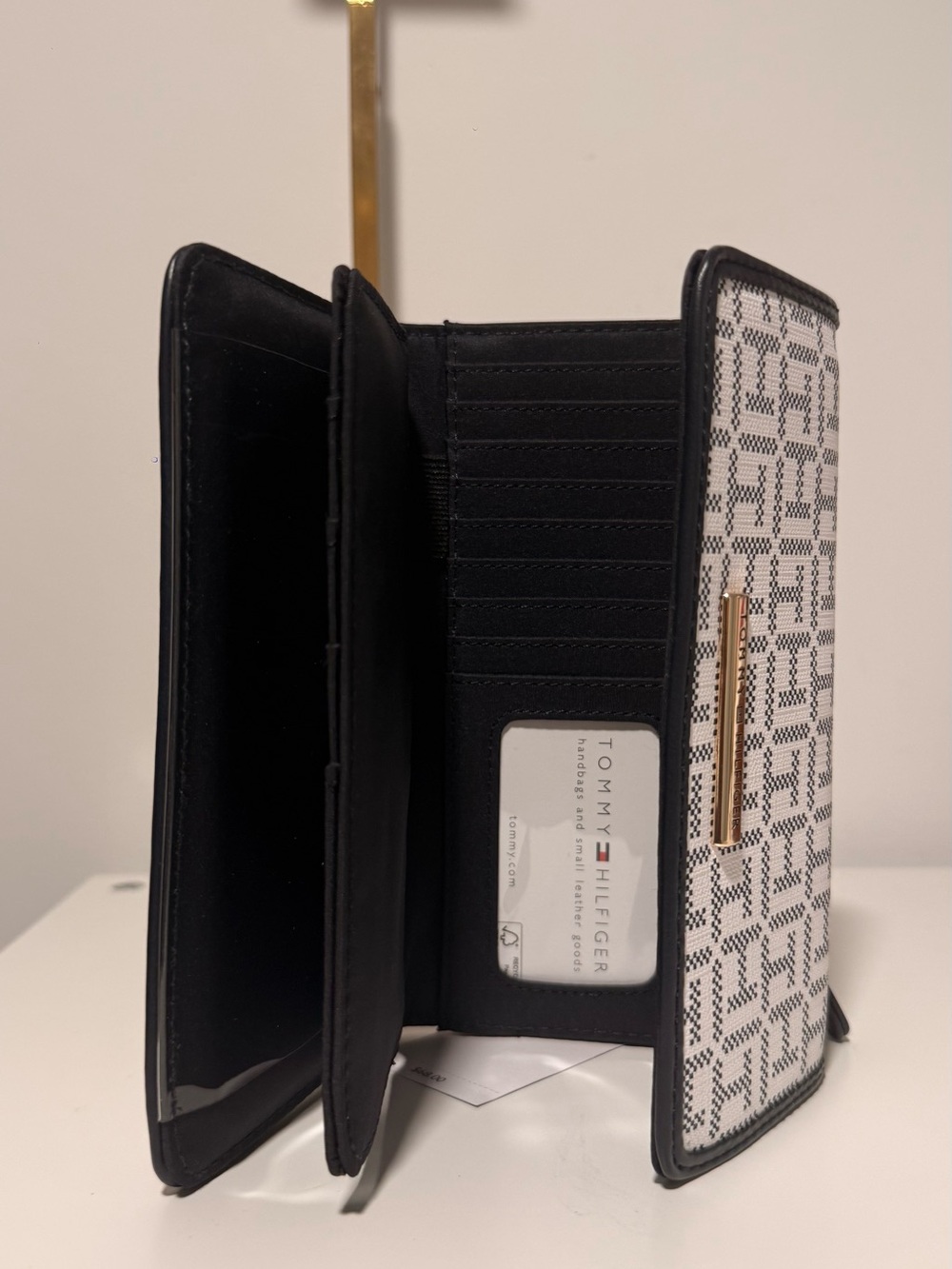 Tommy Hilfiger Monogram Wallet in Navy and White